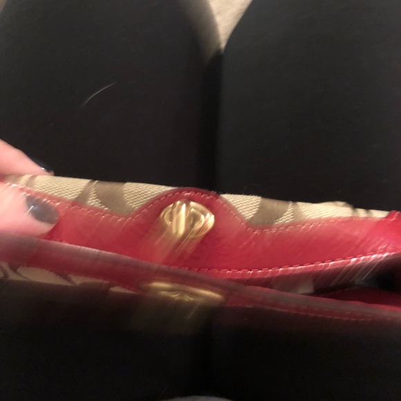 Red coach wristlet - Picture 3 of 6